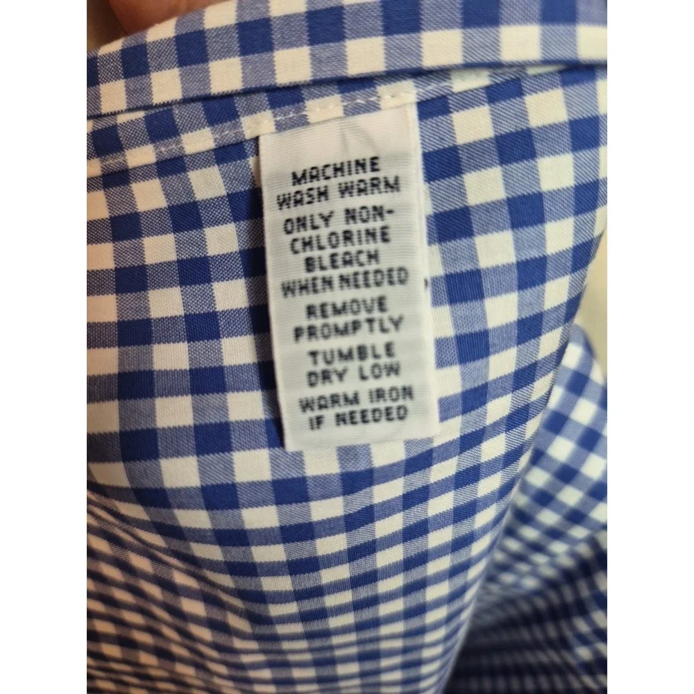 Polo Ralph Lauren Button Down Shirt Mens XL Blue White Gingham Check Cotton Pony
